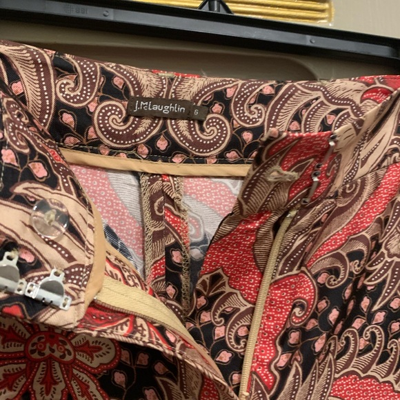 💖SILK BLEND J.MCLAUGHLIN PAISLEY PANTS 💖 SO PRETTY❣️ - Picture 11 of 11